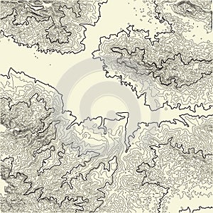 Map line of topography. Vector abstract topographic map concept with space for your copy. Abstract paper cut