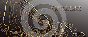 Map line of topography. Vector abstract topographic map concept with space for your copy. Abstract paper cut