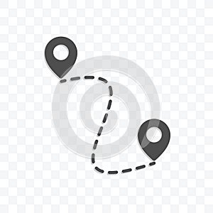 Map Location icon vector illustration isolated on transparent background