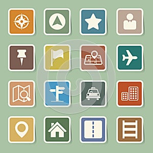 Map and Location Icons set