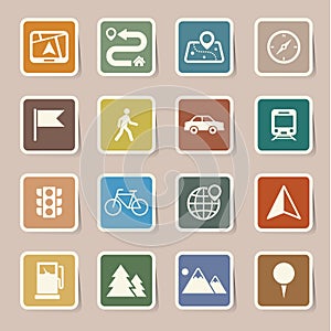 Map and Location Icons set