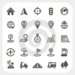 Map and Location icons set