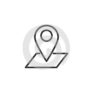 Map Location Pin outline icon
