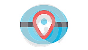 Map Location Pin Pointer Flat Vector Icon GPS Mark, vector design Generative AI