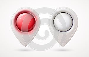 Map location pointer.Realistic style. Vector illustration.