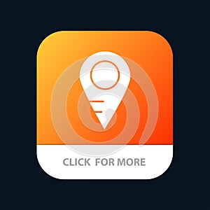 Map, Location, School Mobile App Button. Android and IOS Glyph Version