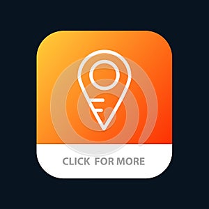 Map, Location, School Mobile App Button. Android and IOS Line Version