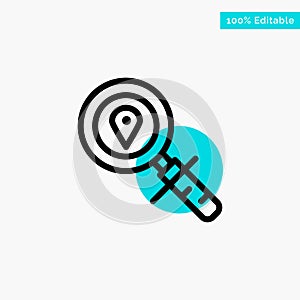 Map, Location, Search, Navigation turquoise highlight circle point Vector icon