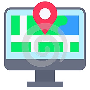 Map and location, Telecommuting or  remote work icon