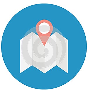 Map Locator Color Vector icon which can be easily modified or edit