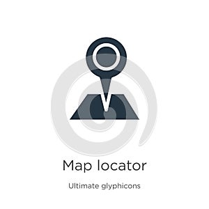 Map locator icon vector. Trendy flat map locator icon from ultimate glyphicons collection isolated on white background. Vector