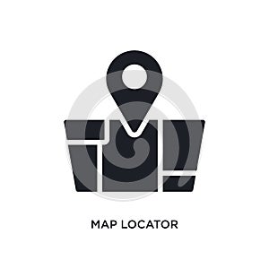 map locator isolated icon. simple element illustration from ultimate glyphicons concept icons. map locator editable logo sign