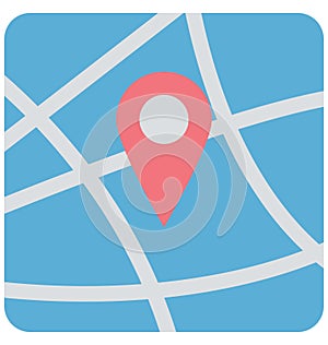 Map Locator isolated vector icon which can be easily edit or modified