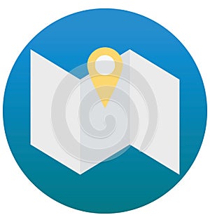 Map Locator isolated vector icon which can be easily edit or modified