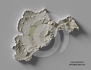 Map of Logar Province, Afghanistan