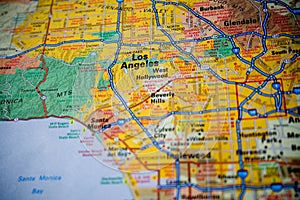 Map of Los Angeles photo