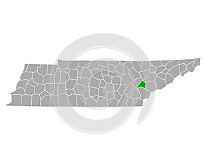 Map of Loudon in Tennessee photo