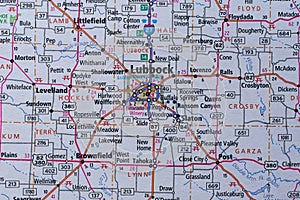 Map of Lubbock