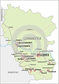 Map of Luhansk Oblast photo