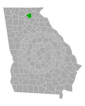 Map of Lumpkin in Georgia