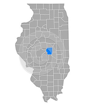 Map of Macon in Illinois