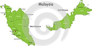 Map of Malaysia photo