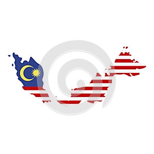 Map of Malaysia - flag