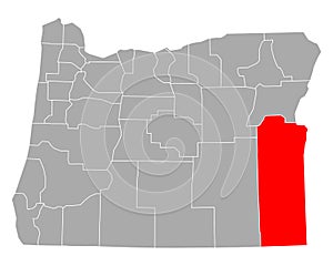 Map of Malheur in Oregon photo