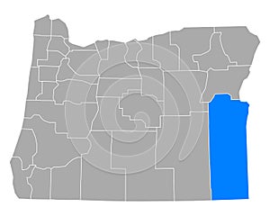 Map of Malheur in Oregon photo