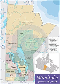 Map of Manitoba photo