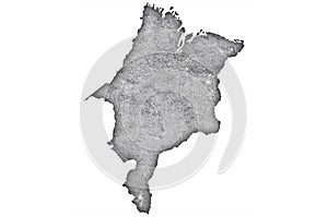 Map of Maranhao on weathered concrete