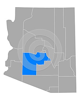 Map of Maricopa in Arizona