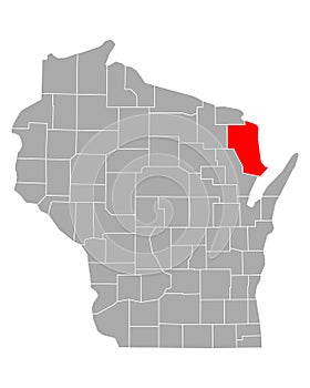 Map of Marinette in Wisconsin photo