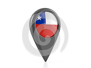 Map marker with Chile flag