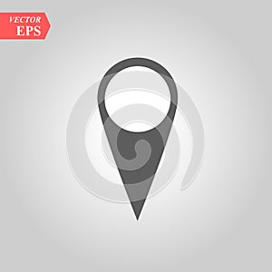 Map Marker Icon in Vector, black Point photo
