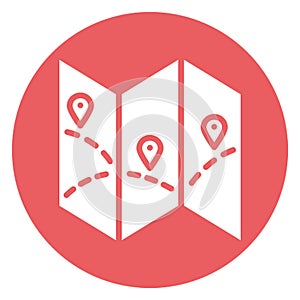 Map marker, map navigation Vector Icon which can easily edit