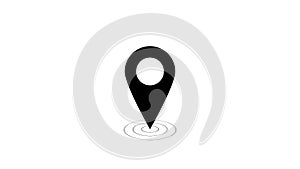 Map marker on white background. Pointer symbol, pin line. Location sign. Navigation map, GPS, direction, place, compass concept. 4