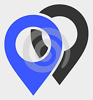 Map Markers Vector Icon Illustration
