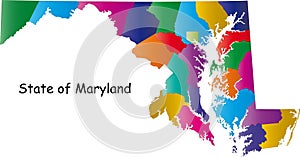 Map of Maryland photo