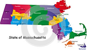 Map of Massachusetts state