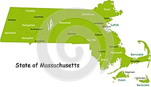 Map of Massachusetts state