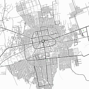 Map of Mazar-I-Sharif city.