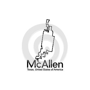 Map Of McAllen Texas United States City Logo photo