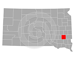 Map of McCook in South Dakota
