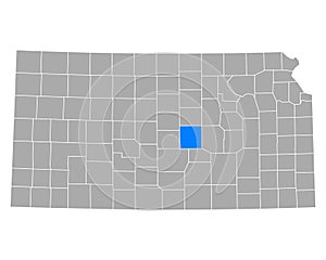 Map of McPherson in Kansas