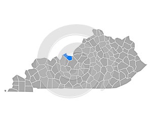 Map of Meade in Kentucky photo