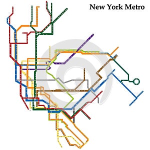 Map of the  metro, Subway