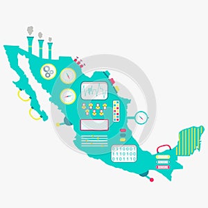 Map of Mexico machine