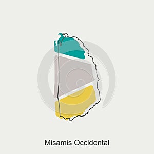 Map of Misamis Occidental modern design, Philippines map illustration vector Design Template photo
