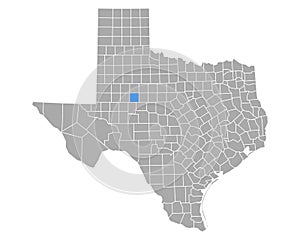 Map of Mitchell in Texas